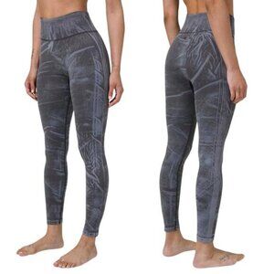 LULULEMON Ebb to Street Tight Sz 2 Stone Wash Graphite Grey